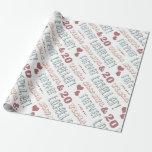 Cute 20th Wedding Anniversary Wrapping Paper<br><div class="desc">The perfectly adorable gift idea for a match made in heaven! A wedding anniversary quote that says ‘Always and forever,  years together’ with two hearts.</div>