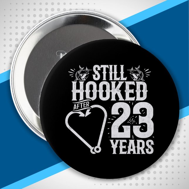 Cute 23rd Anniversary Couples Married 23 Years Button (Creator Uploaded)