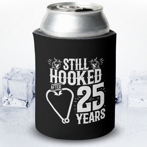 Cute 25th Anniversary Couples Married 25 Years Can Cooler