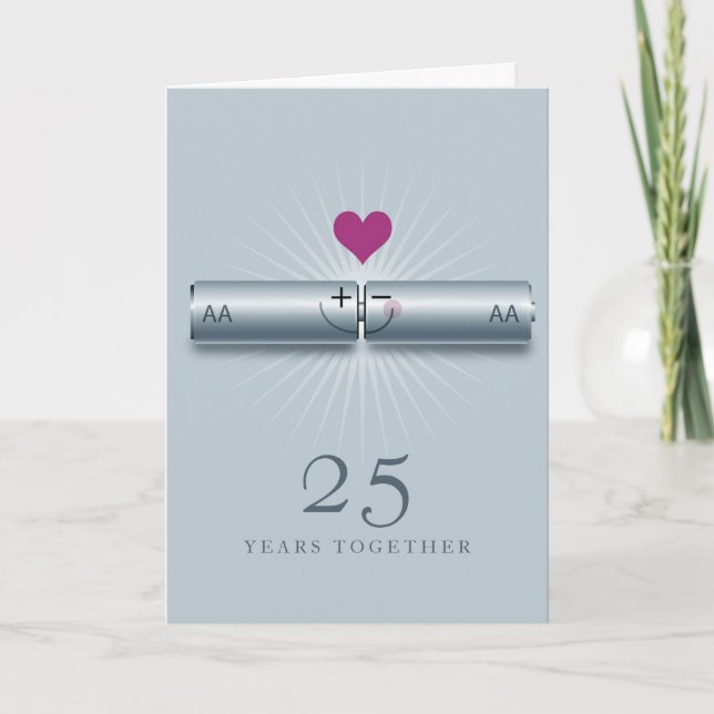 Cute 25th Wedding Anniversary Card (Front)