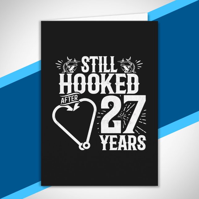 Cute 27th Anniversary Couples Married 27 Years Card (Creator Uploaded)