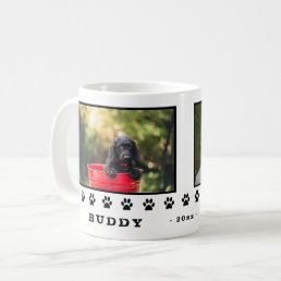 Cute 2 Dogs Black Paws Holiday Keepsake Photo Coffee Mug