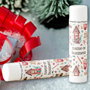 Cute $2 Favors Holiday Sweets Houses 12 Flavored Lip Balm