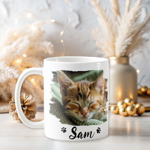 cute 2 photo name cat  coffee mug