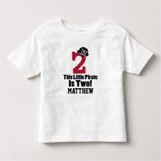 Cute 2nd Birthday Pirate Party T Shirt