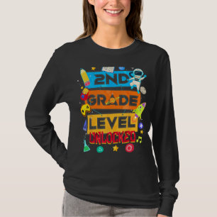 Cute 2nd Grade Level Unlocked Back To School Stud T-Shirt