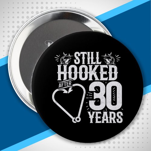 Cute 30th Anniversary Couples Married 30 Years Button