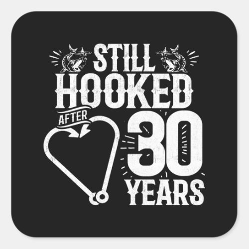 Cute 30th Anniversary Couples Married 30 Years Square Sticker