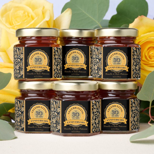 Cute 30th Anniversary party  Honey Jar Favors (Insitu)