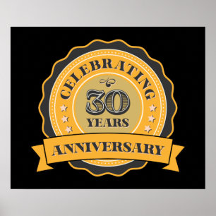 cute 30th year Anniversary  Poster