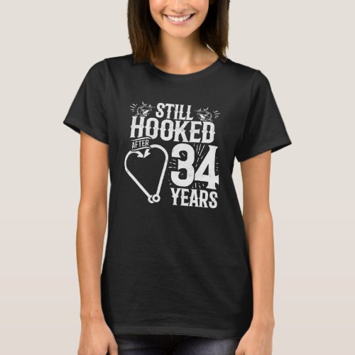 Cute 34th Anniversary Couples Married 34 Years T_Shirt