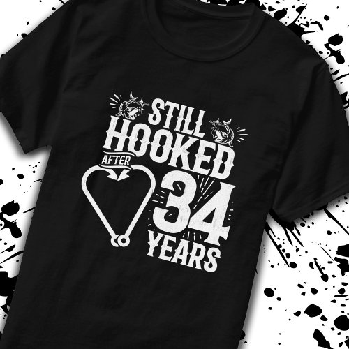 Cute 34th Anniversary Couples Married 34 Years T_Shirt