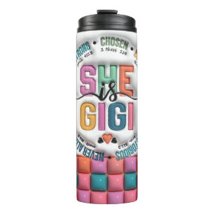 Cute 3-D Gigi/Mother's Day Thermal Tumbler