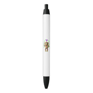 Cute 3-D Look Monkey with a Grapevine Jump-Rope Pen