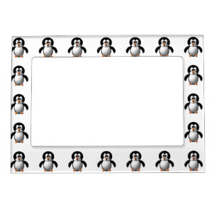 Cute 3-D Look Perky Penguin Magnetic Frame