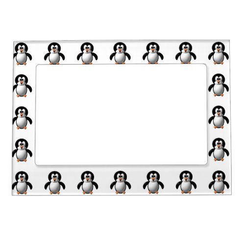 Cute 3_D Look Perky Penguin Magnetic Frame