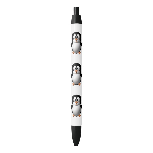 Cute 3-D Look Perky Penguin Pen (Front Vertical)
