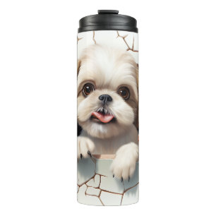 Cute 3-D Shih-tzu Dog Thermal Tumbler