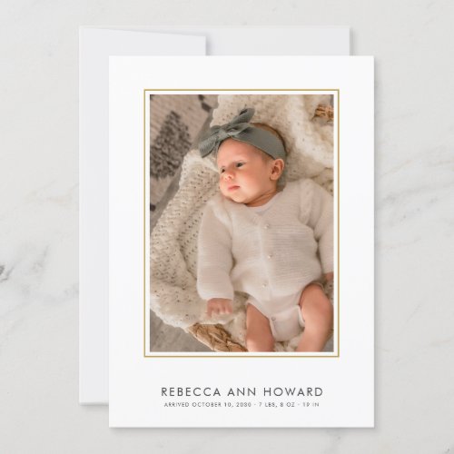 Cute 3 Photo Collage Baby Birth Announcement