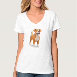 Cute 3D Cartoon Dog Character Isolated  T-Shirt