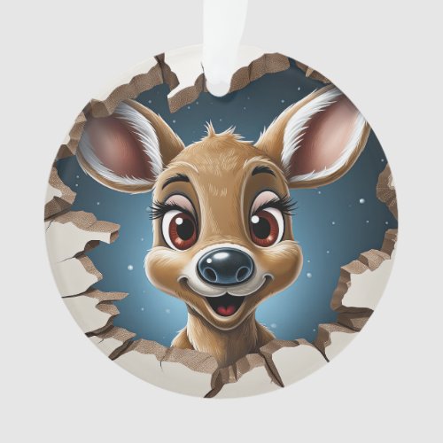 Cute 3D Deer Ornament