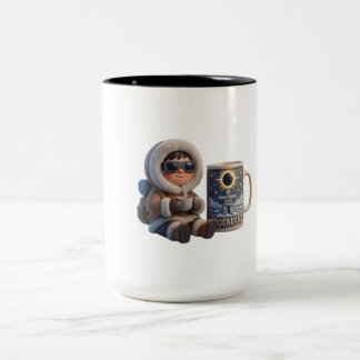Cute 3D Greenland Inuit Solar Eclipse 2026 Mug