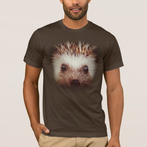 Cute 3D Hedgehog Face T_Shirt