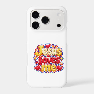 Cute 3D Jesus Loves Me Bubble Letters iPhone 17 Pro Case