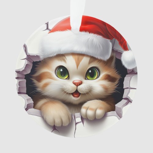 Cute 3D Kitten Ornament
