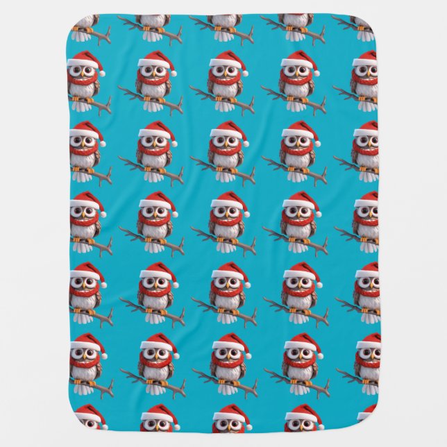 Cute 3d owl design  baby blanket (Front)