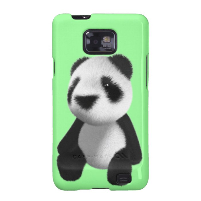 Cute 3d Panda Bear Sitting (editable) Samsung Galaxy S Case