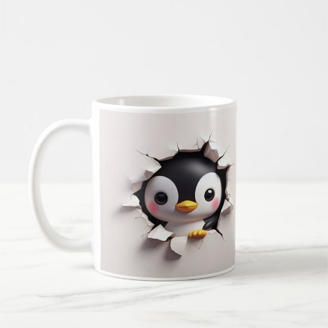 Cute 3D Penguin Mug (Left)