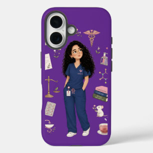 Cute 3D Pharmacist Glasses Purple Phone cases