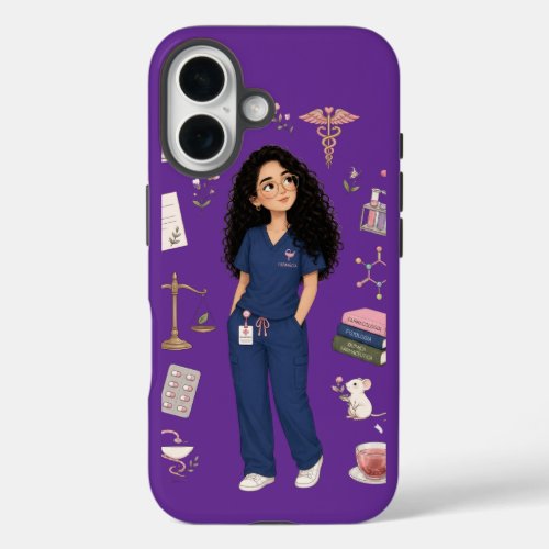 Cute 3D Pharmacist Glasses Purple Phone cases