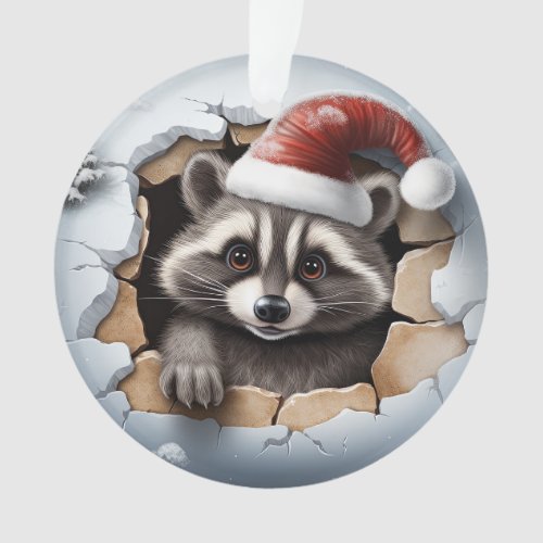 Cute 3D Raccoon Ornament