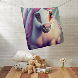 Cute 3d Spirit Pony 2 Baby Blanket