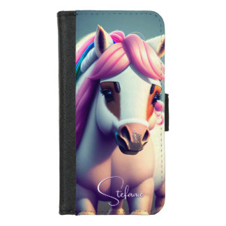 Cute 3d Spirit Pony 2 iPhone 8/7 Wallet Case