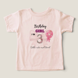 Cute 3rd Birthday Girl Floral Shirt - Sweet & Sass
