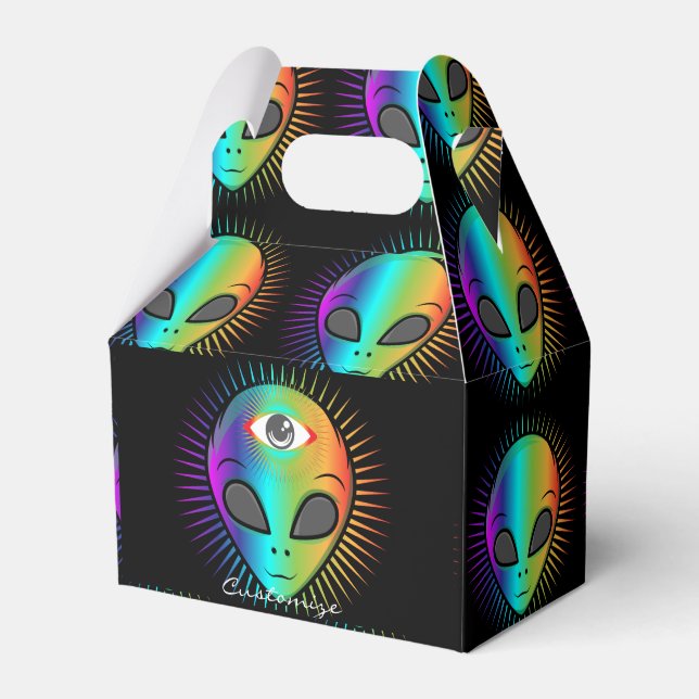 Cute 3rd Eye Alien Head Thunder_Cove Favor Boxes (Front Side)