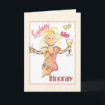 Cute 40th Birthday Card for Her<br><div class="desc">Get the party started with this cute toast to the birthday gal!  Personalize it for her 40th birthday</div>