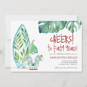 Cute 40th Birthday Party Invitation Template