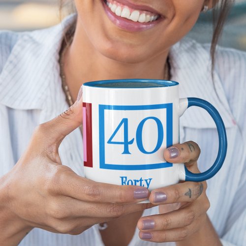 Cute 40th Birthday Peace Love Mug