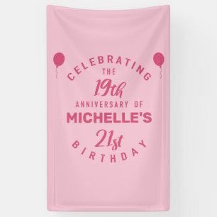 Cute 40th Birthday Personalized Banner