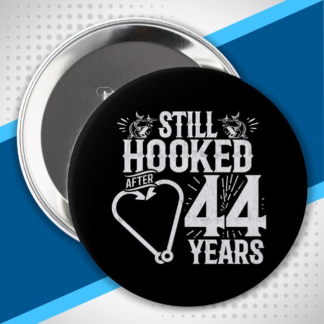 Cute 44th Anniversary Couples Married 44 Years Button (Creator Uploaded)
