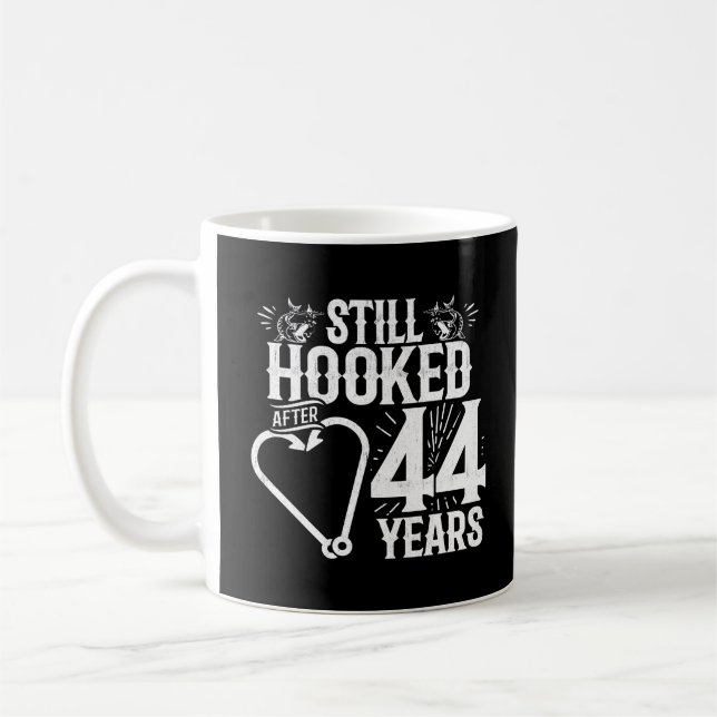 Cute 44th Anniversary Couples Married 44 Years Coffee Mug (Left)