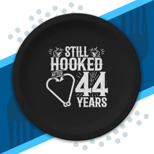 Cute 44th Anniversary Couples Married 44 Years Paper Plates
