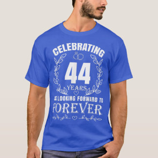 Cute 44th Wedding Anniversary for Couples Married  T-Shirt