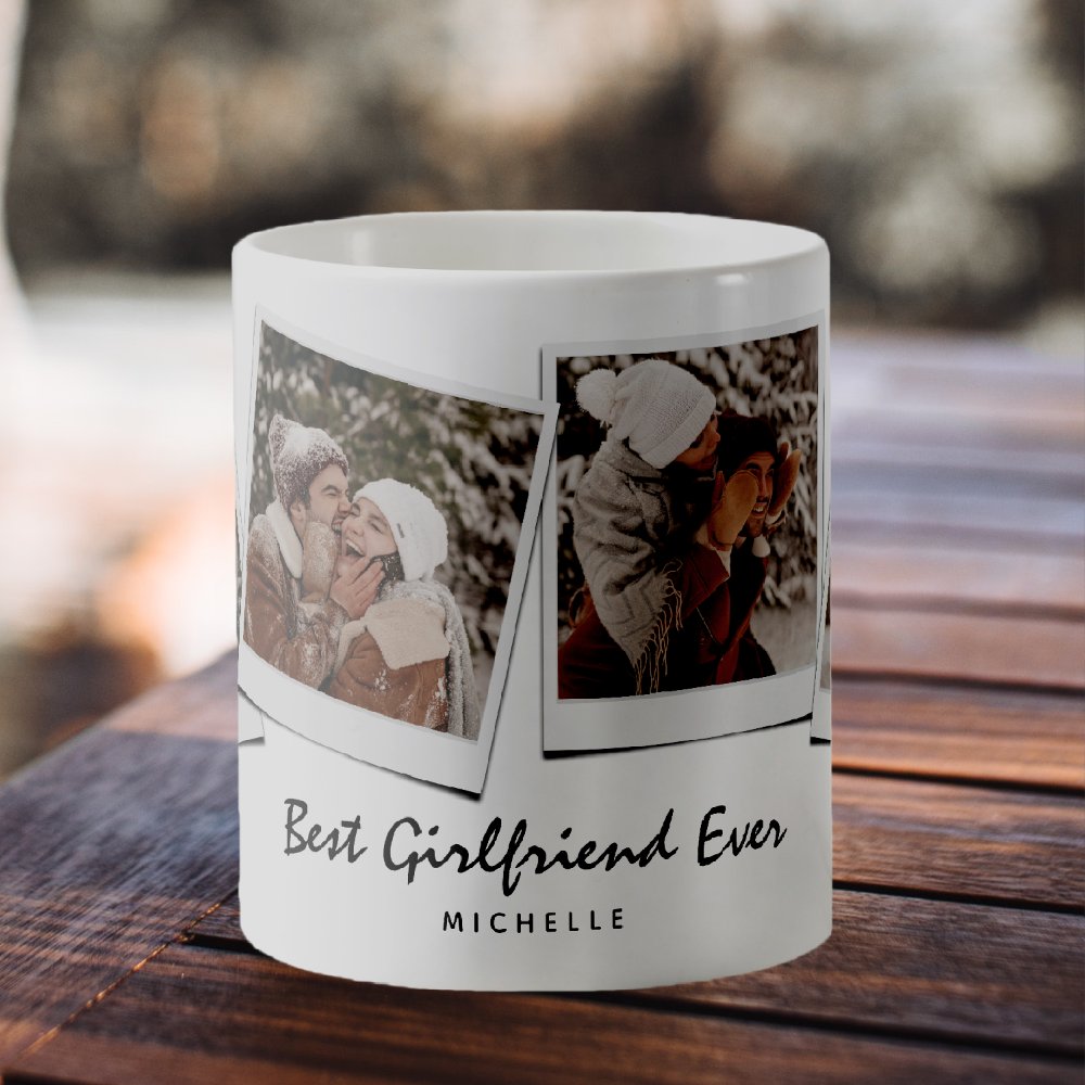 Cute Custom Photo Best Girlfriend Ever Coffee Mug