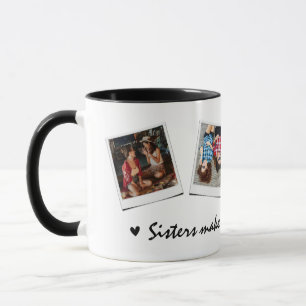 Cute 4 photo Sisters Mug