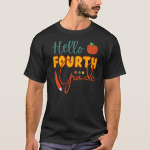 Cute 4th Grade Kids School Hello Fourth Grade Tea T-Shirt